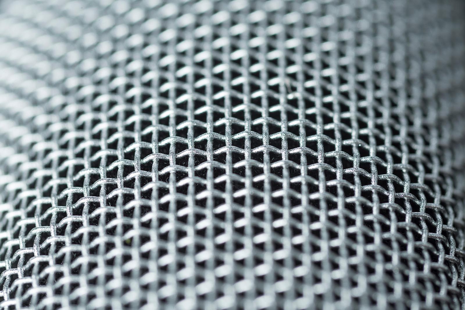 Close up of a microphone